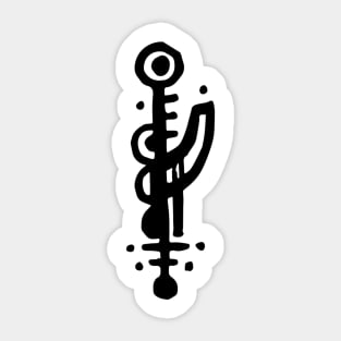 Abstract Design in Doodle Style Art Sticker